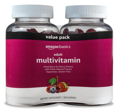 Amazon Basics Adult Multivitamin, 300 Gummies, 150-Day Supply, 150 Ct Amazon BasicsUS supplements