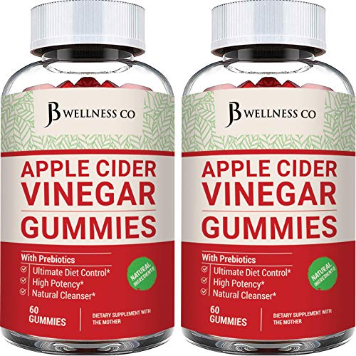 (2-Pack | 120 Gummies) Premium Apple Cider Vinegar Gummies - Raw, Natural, Unfiltered ACV JB Wellness CoUS supplements