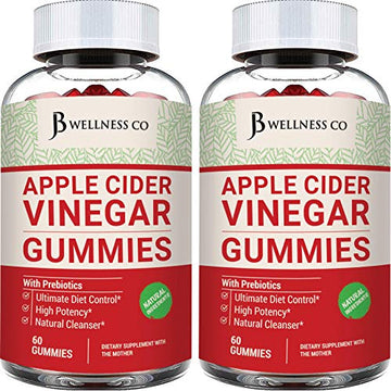 (2-Pack | 120 Gummies) Premium Apple Cider Vinegar Gummies - Raw, Natural, Unfiltered ACV JB Wellness CoUS supplements