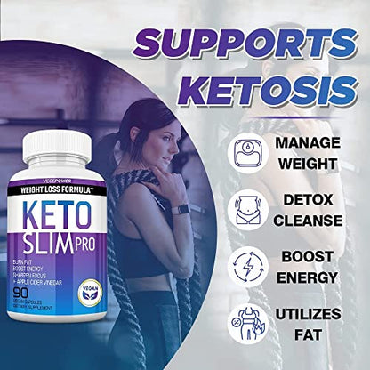 Keto Diet Pills Plus Apple Cider Vinegar - Exogenous Ketones Supplement for women men VEGEPOWERUS supplements
