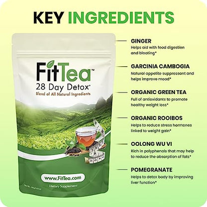 The ORIGINAL FitTea 14 Day Detox Tea for Weight Loss and Belly Fat - Detox Cleanse FitTeaUS supplements