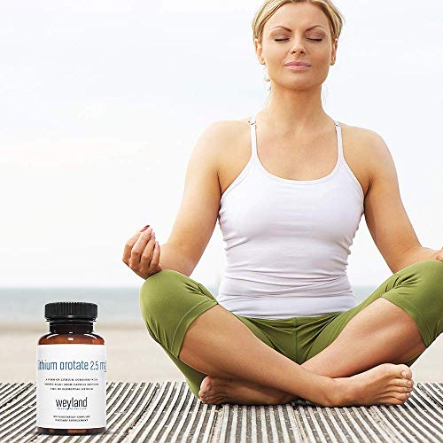Lithium Orotate 2.5mg (1 Bottle), 60 Vegetarian Capsules, Lithium Supple Weyland Brain NutritionAu supplements
