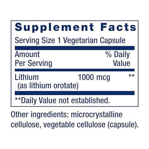 Life Extension Lithium 1000 mcg - for Brain Health, Anti-Aging & Longevity Life ExtensionAu supplements