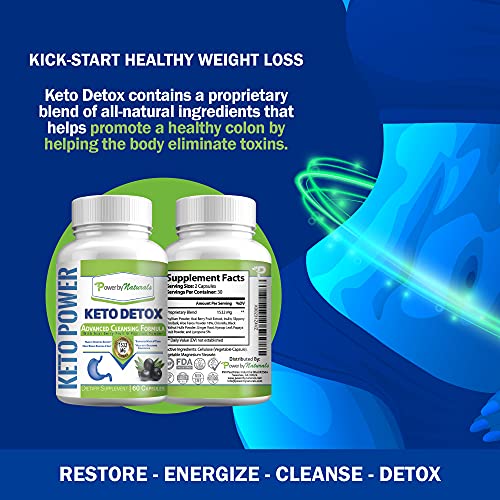Power By Naturals Keto Colon Cleanser & Detox - Rapid Weight Loss Pills, Gut Health Power By NaturalsUS supplements