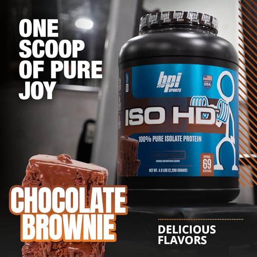 BPI Sports ISO HD Isolate Protein Chocolate Brownie - 69 Servings, 5.4 pounds BPI SportsUS supplements