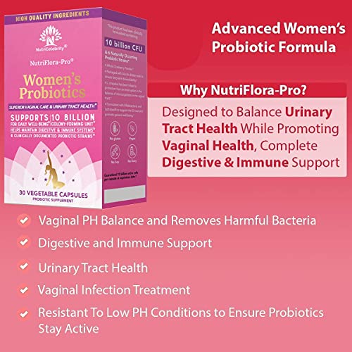 Nutricelebrity NutriFlora-Pro Probiotics for Women - Support Vaginal, Urinary Health NutricelebrityAu supplements
