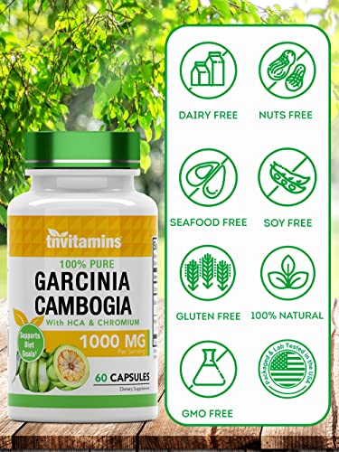 tnvitamins Garcinia Cambogia Extract Capsules (1000 MG x 60 Pills) with HCA & Chromium tnvitaminsAu supplements