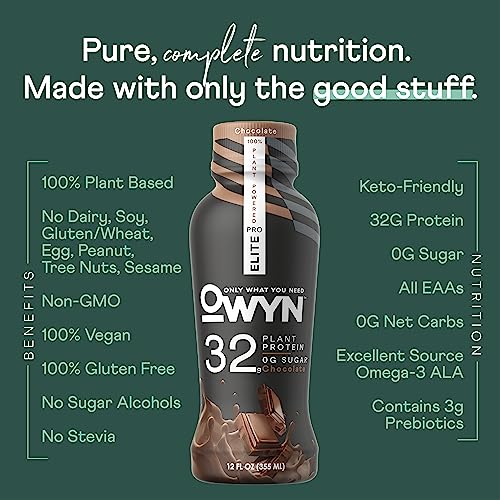 OWYN Only What You Need Pro Elite Vegan High Protein Keto Shake, 32g Protein OWYN Only What You NeedUS supplements