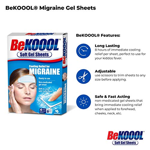 BeKOOOL Migraine Gel Sheets - 4 Count BeKooolAu supplements