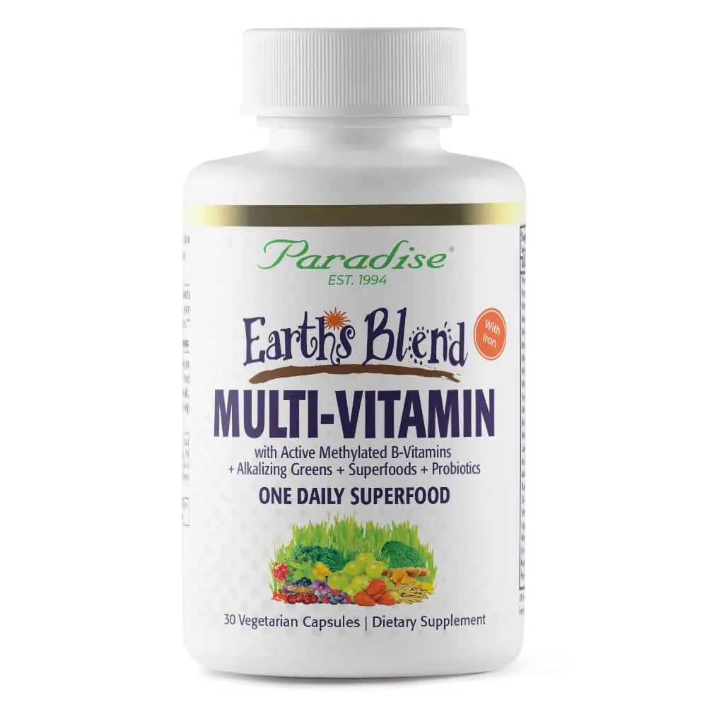 Paradise Herbs Earth's Blend Women's Once Daily Multivitamin with Iron, 48 Organic Superfoods, Probiotics, Antioxidants Paradise HerbsAu supplements