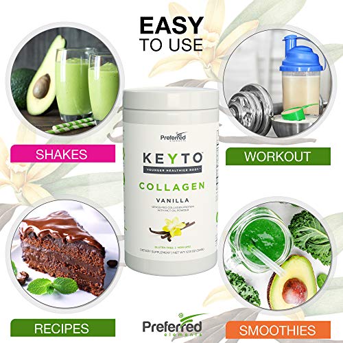 Keto Collagen Protein Powder with MCT Oil – Keto and Paleo Friendly Grass Fed Preferred ElementsUS supplements