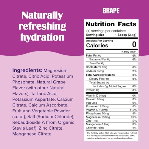 Ultima Replenisher Daily Electrolyte Drink Mix – Grape, 30 Servings – Hydration Powder Ultima ReplenisherUS supplements