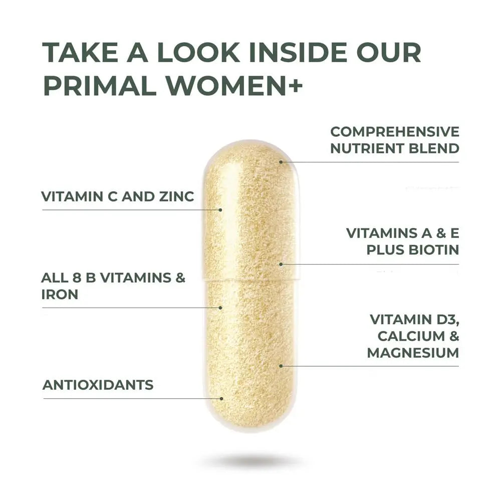 Primal Harvest Multivitamin for Women Vitamin A, Vitamin C, Vitamin D and E, Vitamin B12, B6, Biotin, Zinc Supplements Primal HarvestAu supplements