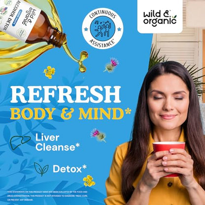 Wild & Organic Alcohol Detox Supplement - Liver Cleance & Repair Formula - Anti Alcohol Wild & OrganicUS supplements
