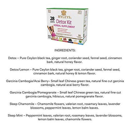 Hyleys Detox Tea for Cleanse - 28 Day Kit - 84 Tea Bags - Gift Gift For Mom For Mom HYLEYSUS supplements