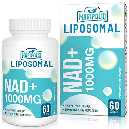 Liposomal NAD+ Supplement 1000 mg | Highest NAD Pontecy | Max Absorption | Pure NAD MaripolioUS supplements