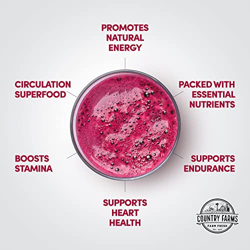 COUNTRY FARMS Bountiful Beets Powder, Wholefood Beet Extract Superfood, Natural Nitric COUNTRY FARMSUS supplements