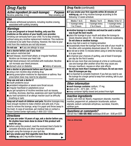 Habitrol Nicotine Lozenges 4 mg Mint Flavor - 72 Count – Stop Smoking Aid HabitrolUS supplements