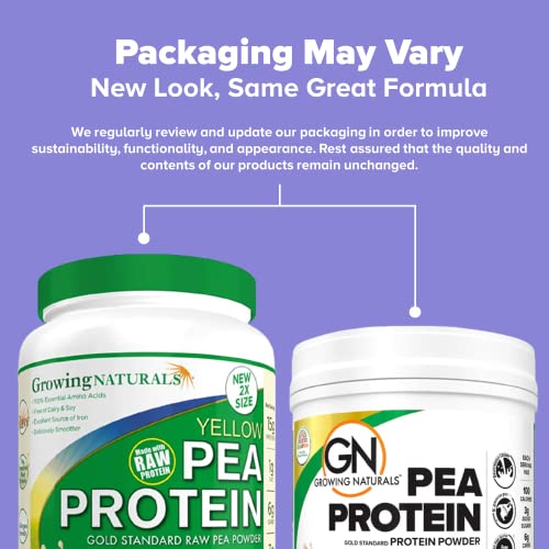 Growing Naturals | Vanilla Raw Pea Powder 15g Plant Protein | 2.8G BCAA, Low-Carb Growing NaturalsAu supplements
