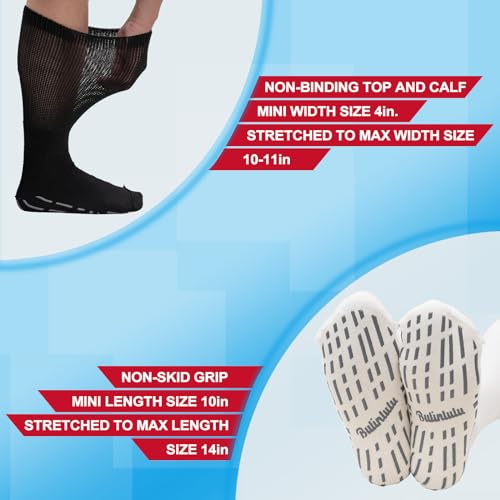 Bulinlulu Extra Width Diabetic Socks Women Men-4 Pairs Super Wide Edema BulinluluUS supplements
