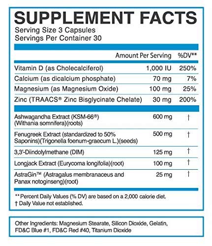 eFlow Nutrition Enflux Natural T Support with KSM-66 Ashwagandha - Supplement eFlow NutritionUS supplements