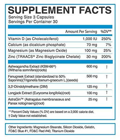 eFlow Nutrition Enflux Natural T Support with KSM-66 Ashwagandha - Supplement eFlow NutritionUS supplements