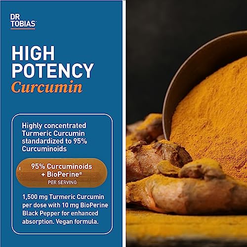 Dr. Tobias Turmeric Curcumin Supplement with BioPerine & Black Pepper, Extra Strength Dr. TobiasUS supplements