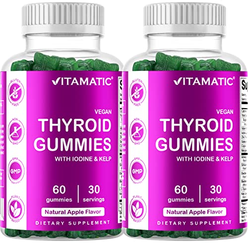 Vitamatic 2 Pack Vegan Thyroid Support Gummies with Iodine & Kelp - 60 Count VitamaticUS supplements