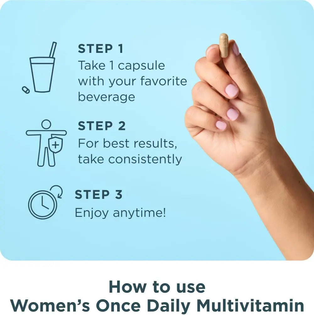 Ancient Nutrition Multivitamin for Women, Women's Once Daily Supplement, Methlyated Vitamin B, C, K2, Magnesium, Folate & Iron, Supports Bone Health, 30 Count Ancient NutritionAu supplements