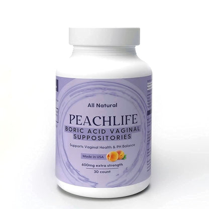 Peachlife Boric Acid Suppositories and Small Soft Menstrual Cup with Ring Pull PeachlifeUS supplements