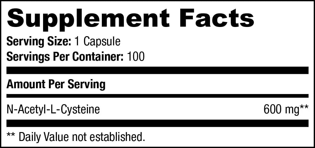 SAN N-Acetyl-L-Cysteine (NAC), Immune, Respiratory, Liver Health, NAC 600 mg, Potent antioxidant Support, Free-radicals, Easy to Absorb, 100 Capsules SANnz supplements