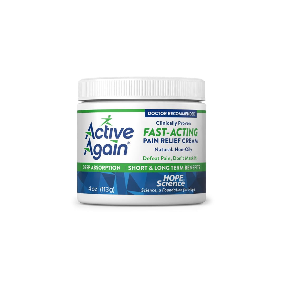 ACTIVE AGAIN Joint & Muscle Cream, 4oz | Clinically Proven for Joint Health and Mobility, Muscle, Back, Knee, Shoulder | Long Term Results| Doctor Approved | Made in USA ACTIVE AGAINAu supplements