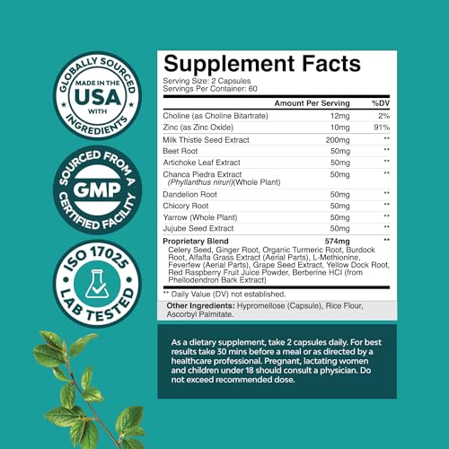 Liver Cleanse Detox & Repair Formula - Herbal Liver Support Supplement with Milk Thistle Natures CraftAu supplements