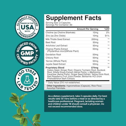 Liver Cleanse Detox & Repair Formula - Herbal Liver Support Supplement with Milk Thistle Natures CraftUS supplements