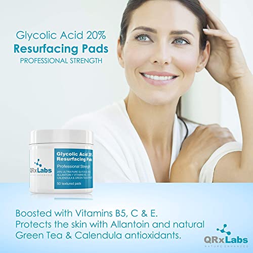 QRxLabs Glycolic Acid 20% Resurfacing Pads for Face & Body with Vitamins B5 QRxLabsAu supplements