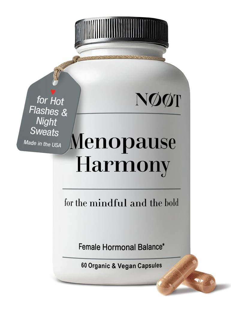 NOOT Menopause Harmony - Menopause Supplements for Women, Night Sweats & Hot Flash Relief, Hormone Balance for Women with Aguaje Fruit, Genistein and Vitex, Biohacking & Nootropics, 60 Capsules NØØTAu supplements