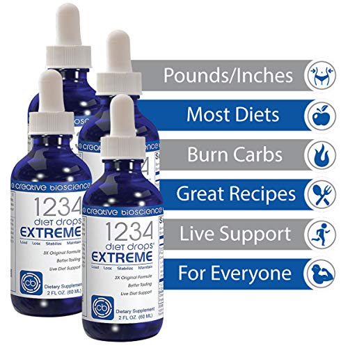 Creative Bioscience 1234 Diet Drops Extreme, 2 Fl Oz (4 Pack) Creative BioscienceUS supplements