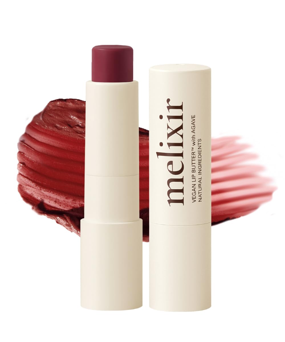 Melixir Vegan Lip Butter (12 Colors), Hydrating Tinted Lip Balm Stick, Bee-Free, Petrolatum-Free, Plant-Based, Moisturizes Dry & Chapped Lips With Shea Butter, Sheer, Natural Finish - #11 Autumn Rain MelixirAu supplements