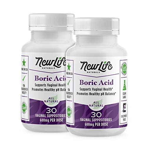 NewLife Naturals Boric Acid Suppositories for Women - 600mg NewLife NaturalsAu supplements