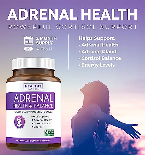 Adrenal Support & Cortisol Manager (Non-GMO) Powerful Adrenal Health with L-Tyrosine Healths HarmonyUS supplements