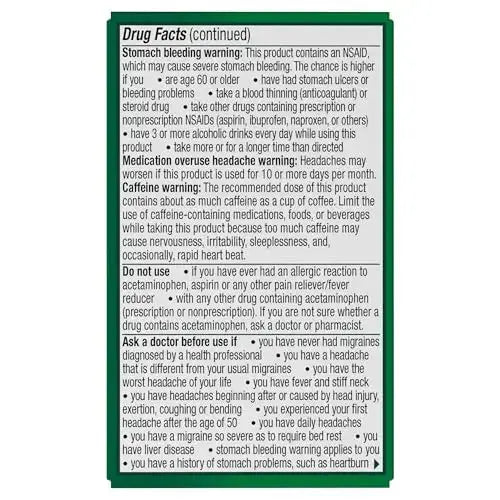 Excedrin Migraine Relief Caplets for Migraine Symptoms, Acetaminophen 250mg, Aspirin 250mg, Caffeine 65mg, Pain Reliever, 24 Count ExcedrinAu supplements