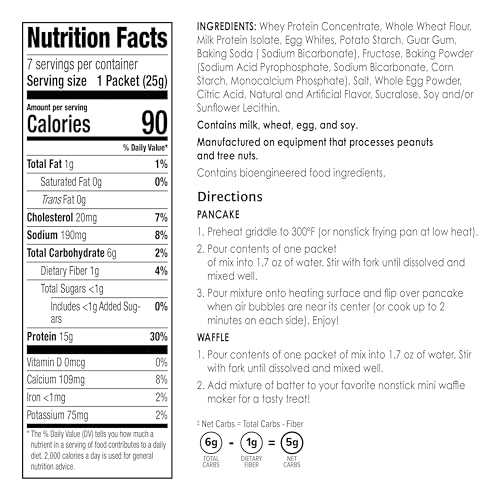 BariWise Protein Pancake & Waffle Mix, Golden Delicious, Low Sugar & Low Carb (7ct) BariWiseUS supplements