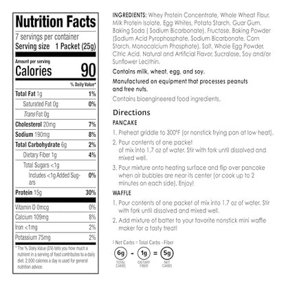 BariWise Protein Pancake & Waffle Mix, Golden Delicious, Low Sugar & Low Carb (7ct) BariWiseUS supplements