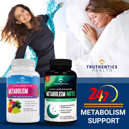 TRUTHENTICS Night Metabolism Booster for Men & Women - Night Time Fat Burner TRUTHENTICSUS supplements