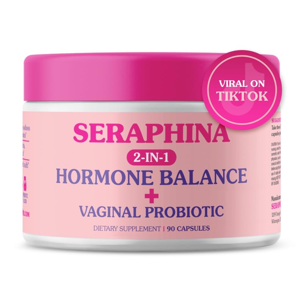 Seraphina 2-in-1 Vaginal Probiotics for Women + Hormone Balance - 90 Capsules for Complete Feminine SeraphinaAu supplements