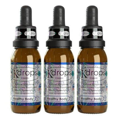 KDROPS CLASSIC - Powerful Fat Burner, Liquid Drops - 3 Month Treatment (Pack of 3) KDrops ClassicUS supplements