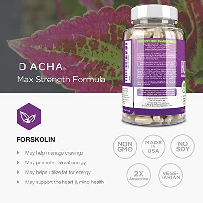 DACHA Natural Forskolin Max Strength Formula- 500mg Coleus Extract, Keto Diet Pills That DACHAUS supplements
