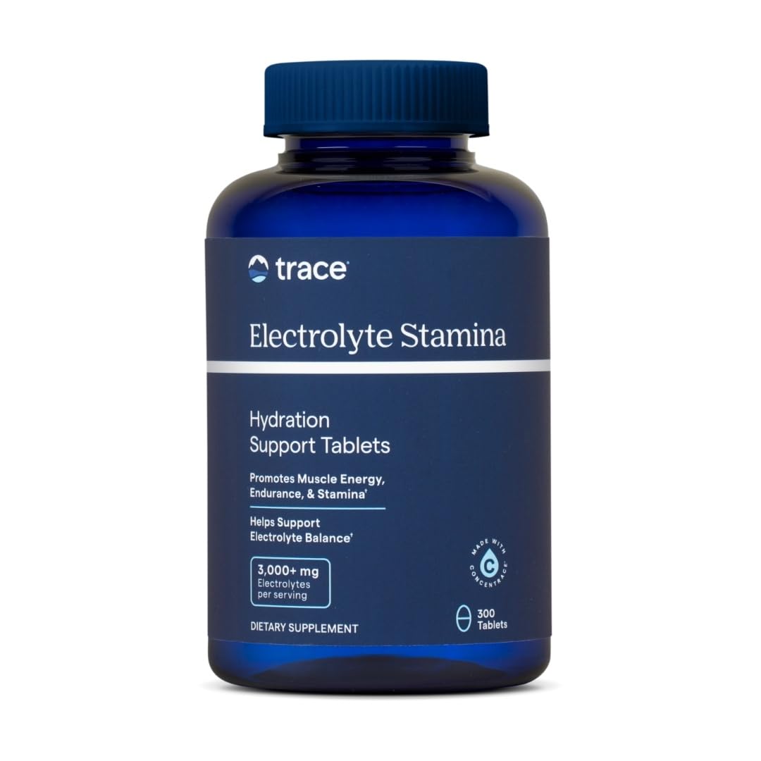 Trace Minerals Electrolyte Stamina - Daily Hydration Supplement for Electrolyte Balance - Energy Support - Full Spectrum of Ionic Minerals - Vegan - Gluten-Free - 300 Count (50 Servings) Trace MineralsAu supplements