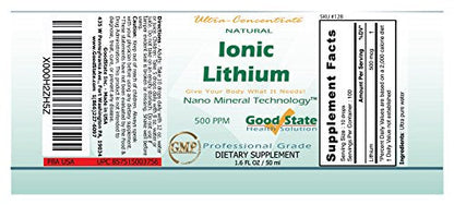 Good State Liquid Ionic Lithium Ultra Concentrate (10 drops equals 500 mcg Good StateUS supplements