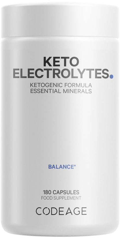 Keto Electrolytes Supplement – Vegan Electrolyte Tablets w Magnesium, Potassium CodeageUS supplements